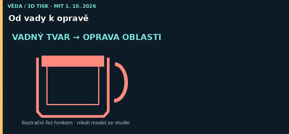 Ilustrační řez vadným hrnkem a údaj 120 rekonstruovaných modelů; u 94 byl nalezen více než jeden typ vady.
